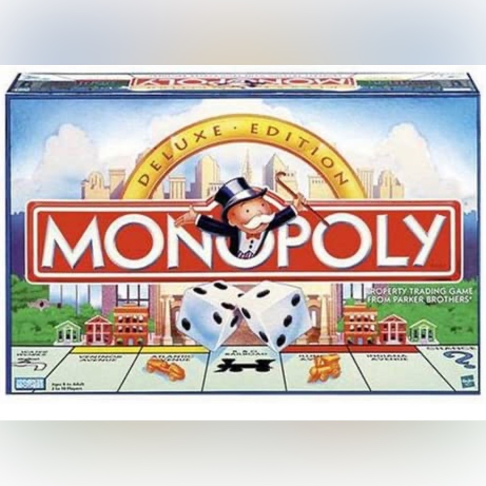 Monopoly Deluxe Edition Parker Brothers Board Game Complete.